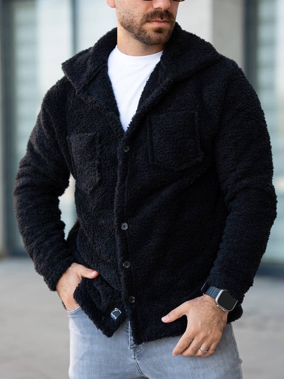 جاكيت صوفي-اسود