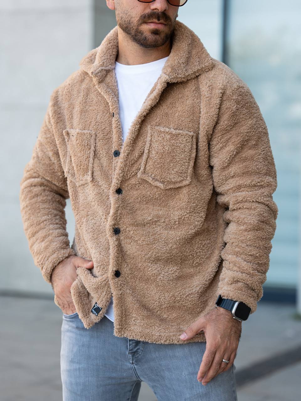 جاكيت صوفي-بني
