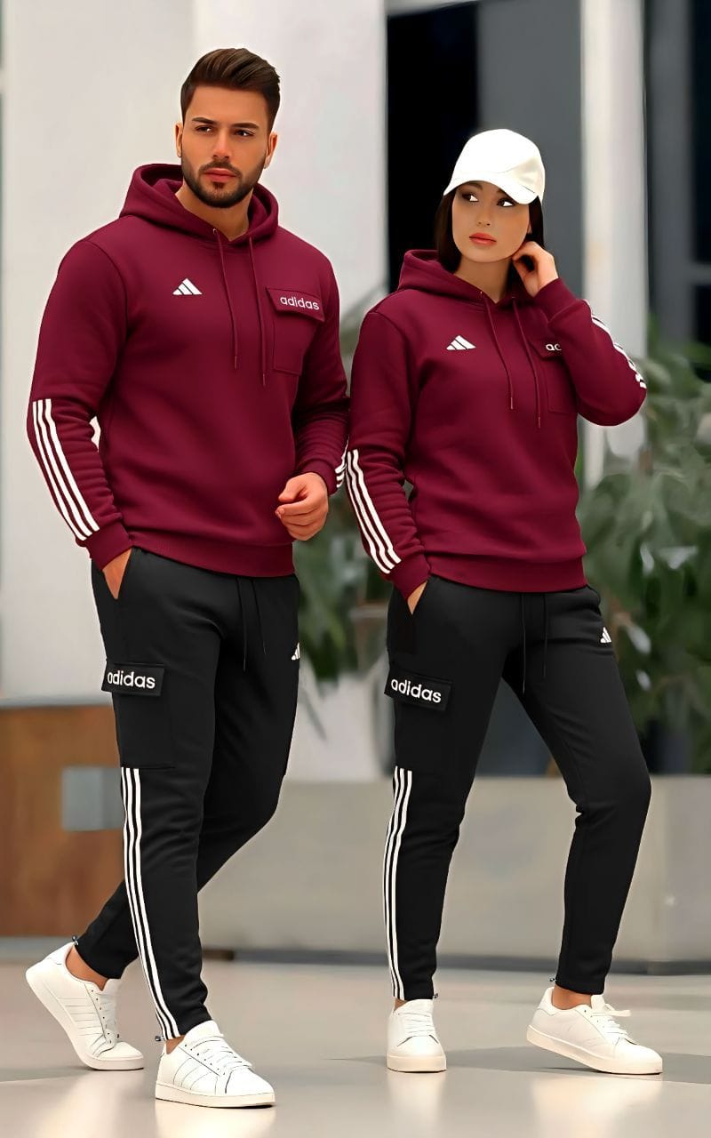 بيجامة رجالي نسائي-حمراء