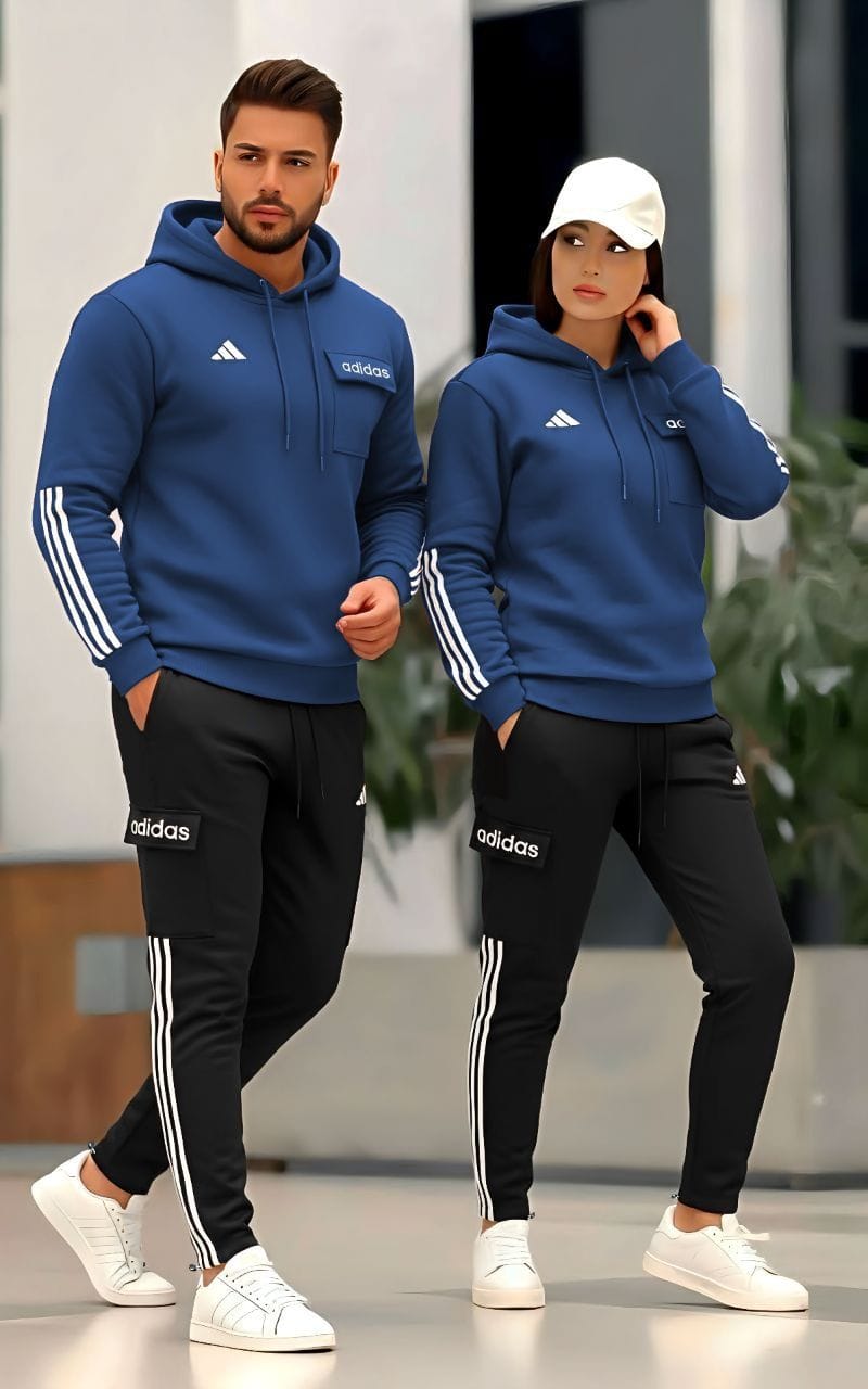 بيجامة رجالي نسائي-زرقاء